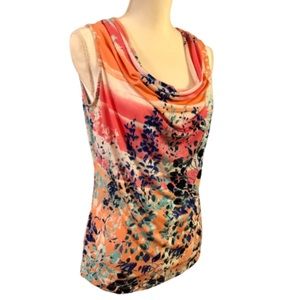 Calvin Klein Cowl Neck Sleeveless Blouse Petite L